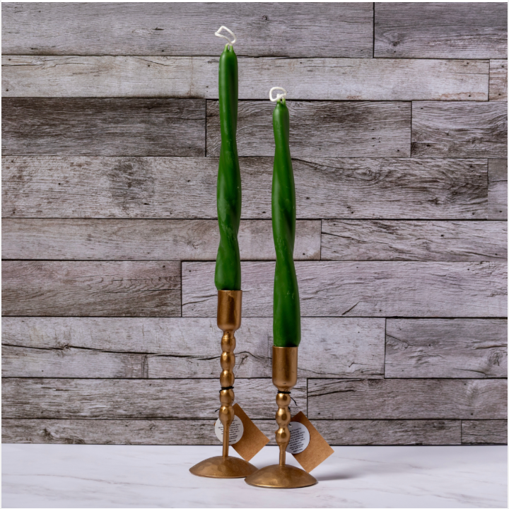 Gold Twisted Candle Holders