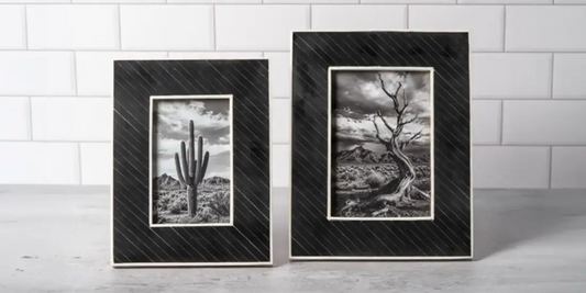 Black Bone Inlay Design Photo Frames